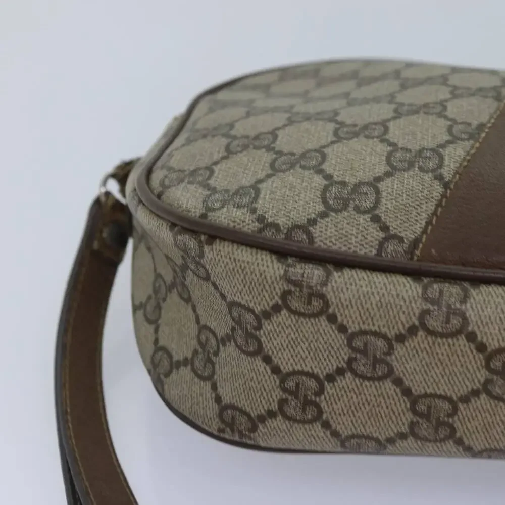 GUCCI GG Supreme Web Sherry Line Clutch Bag Pvc Beige Red 89 01 034 - Picture 10 of 16